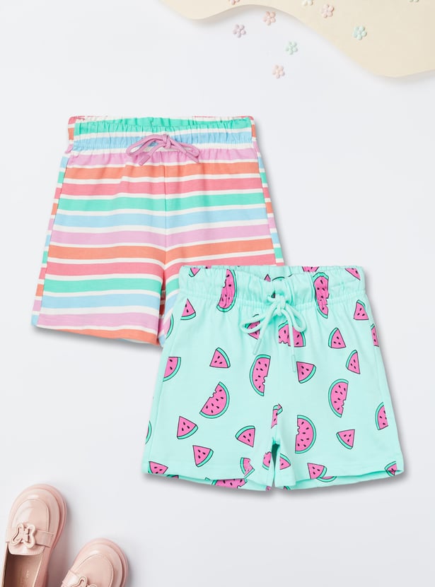 Girls Assorted Shorts - Pack of 2