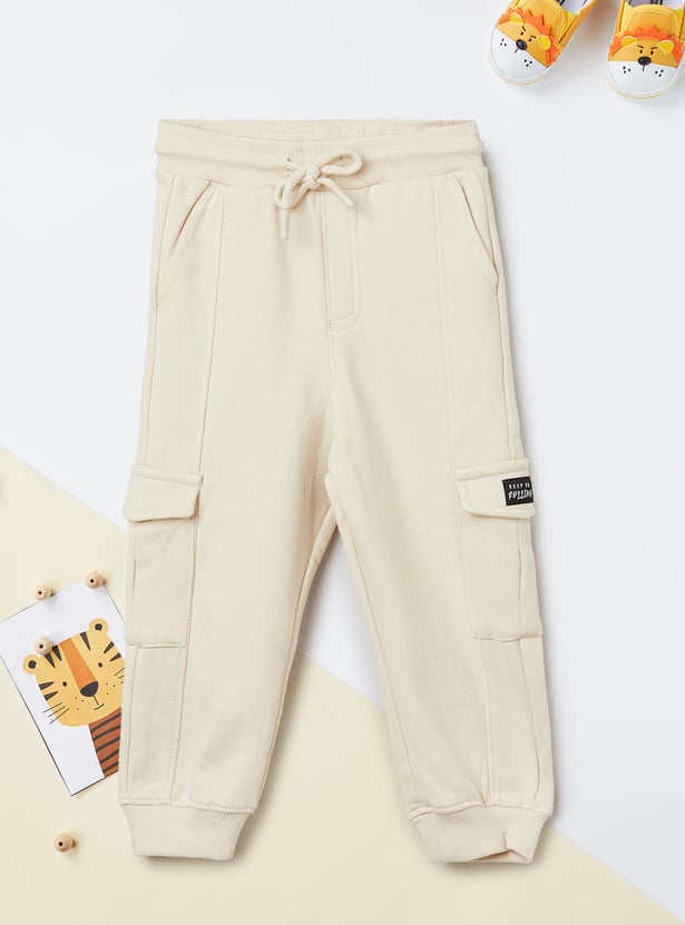 Boys Solid Cargo Joggers