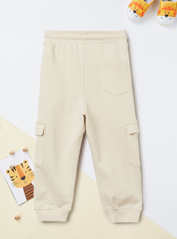 Boys Solid Cargo Joggers