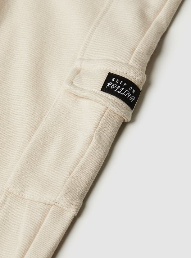 Boys Solid Cargo Joggers