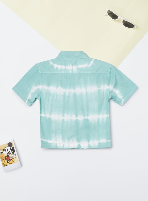 Boys Dyed Oversized Shirt