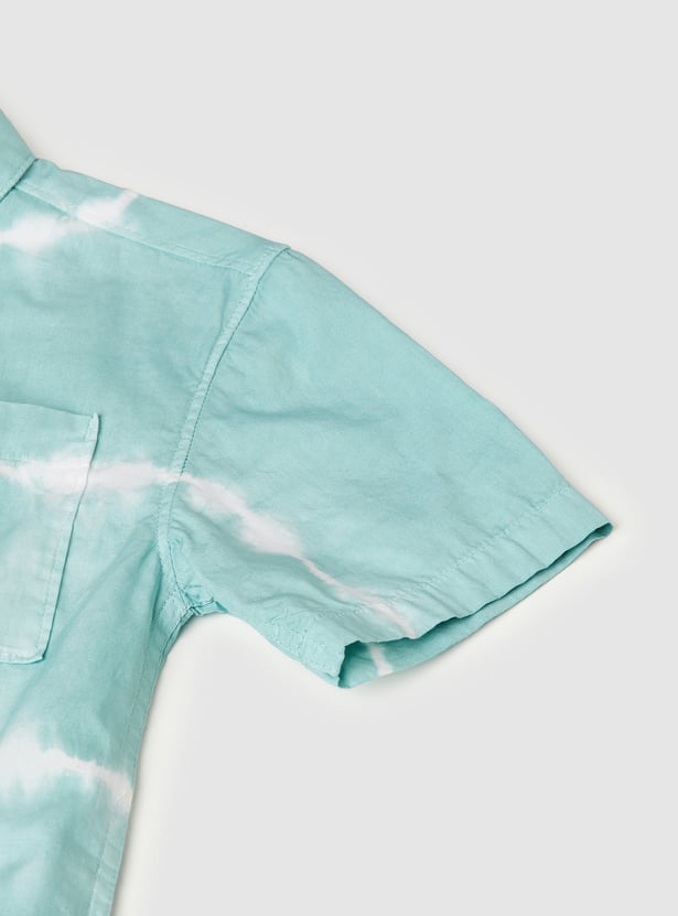 Boys Dyed Oversized Shirt