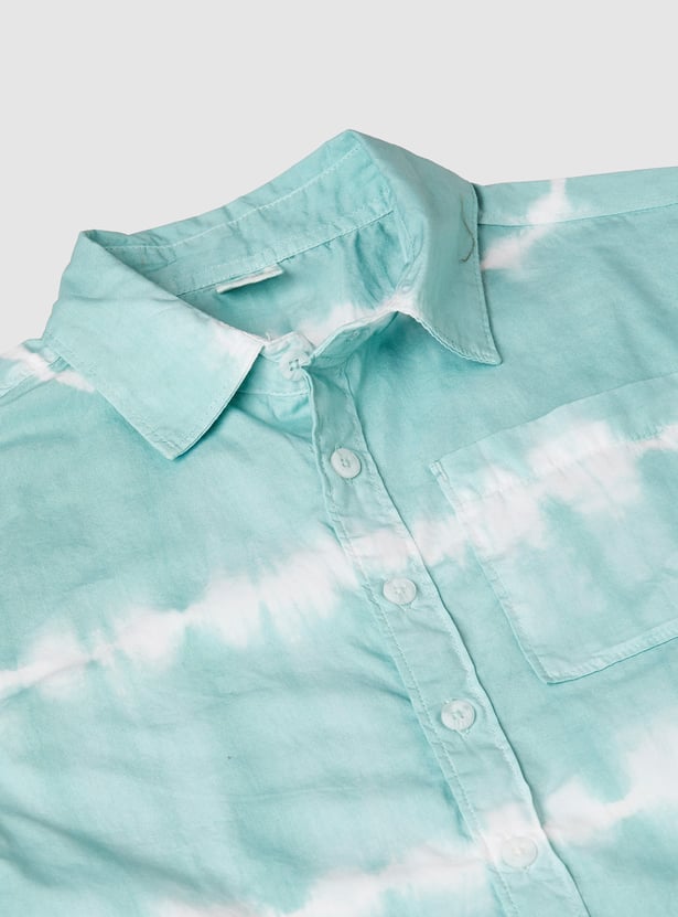Boys Dyed Oversized Shirt