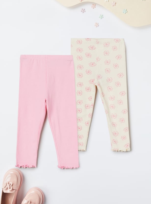 Girls Assorted Leggings - Pack of 2