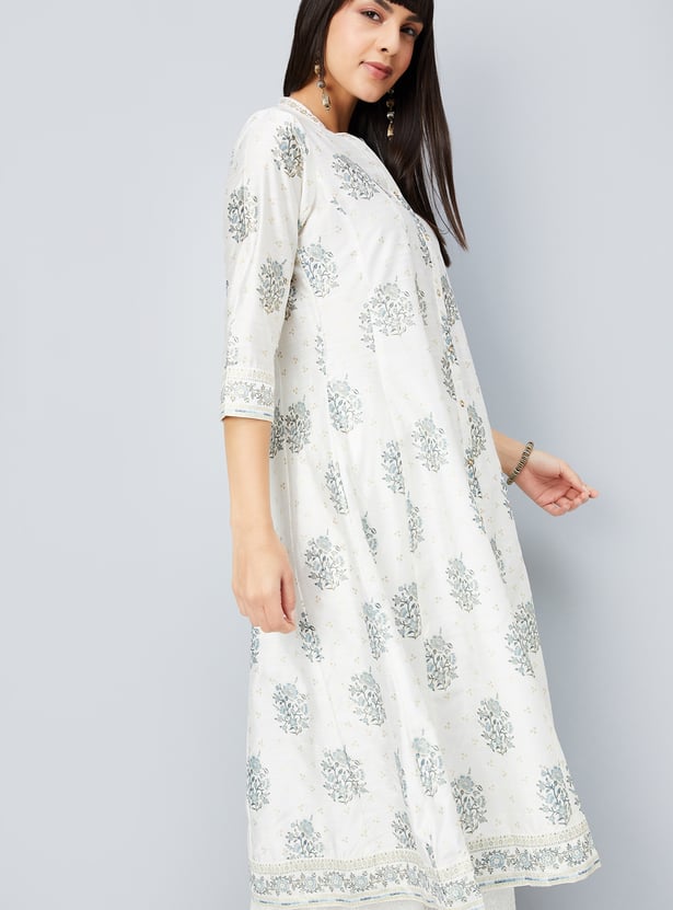 Women Floral Print A-line Kurta