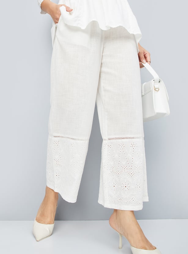 Women Sciffli Hem Palazzos