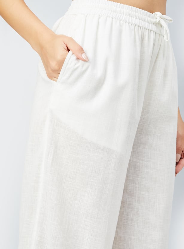 Women Sciffli Hem Palazzos