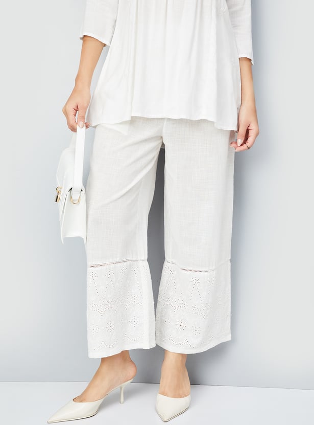 Women Sciffli Hem Palazzos
