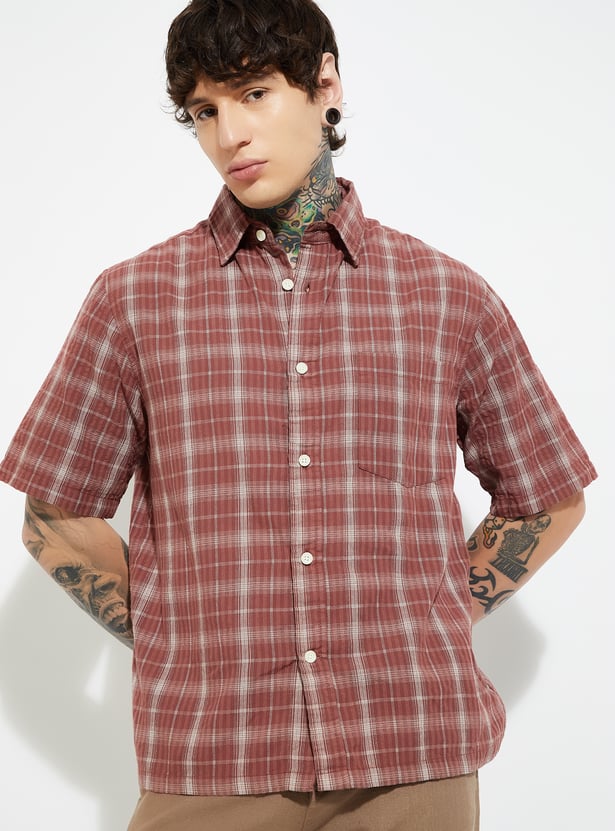 URB_N Men Checked Shirt