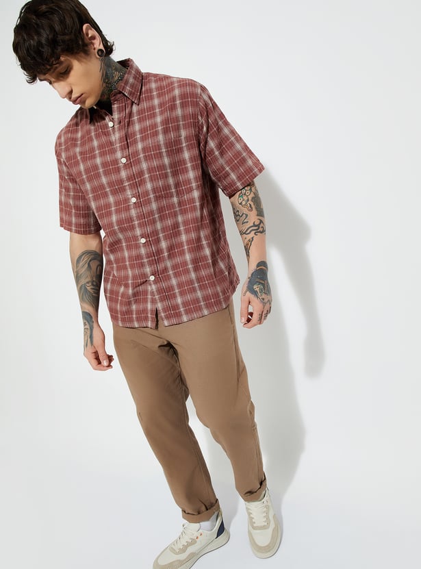 URB_N Men Checked Shirt