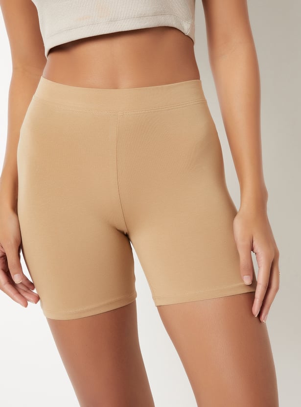 Women Solid Cycling Shorts