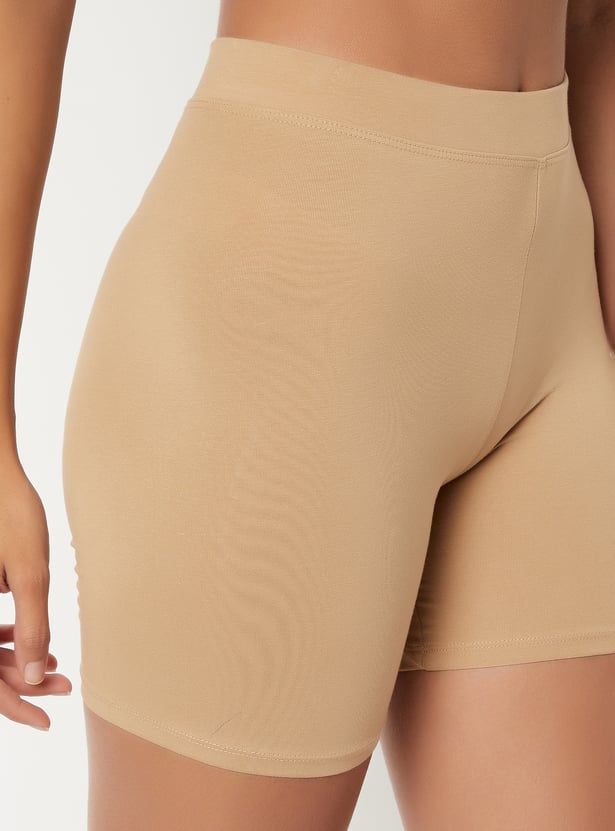 Women Solid Cycling Shorts