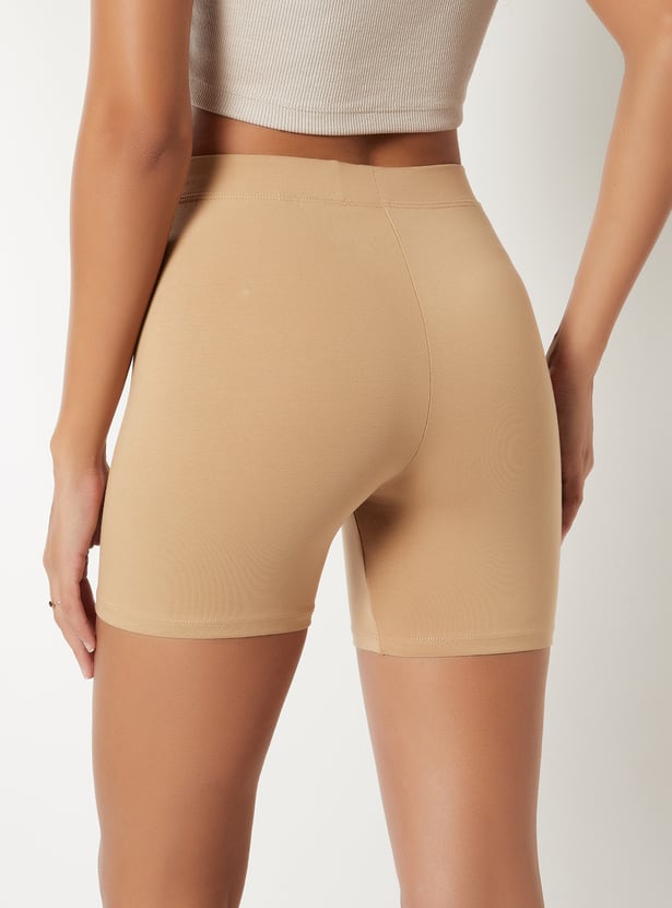 Women Solid Cycling Shorts