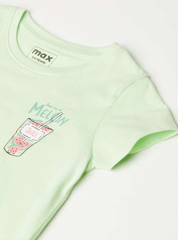 Girls Printed T-shirt - Pack of 2