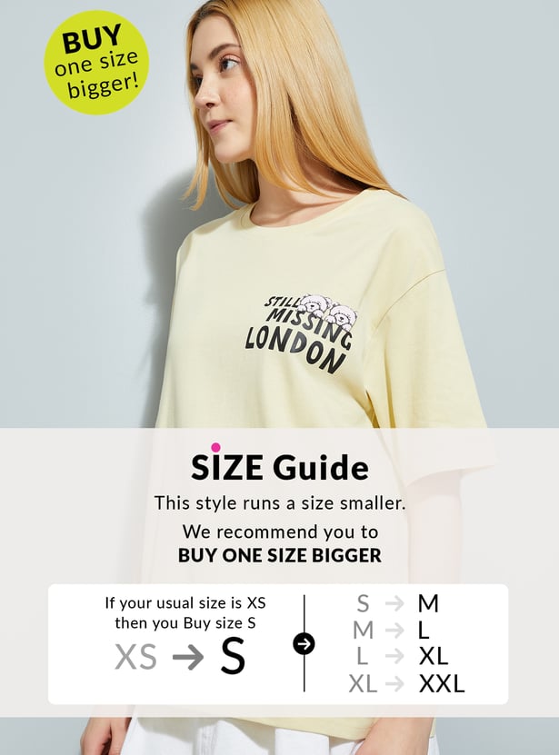 ALAYA F x URB_N Women Printed Oversized T-shirt