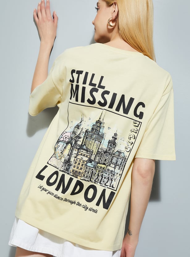 ALAYA F x URB_N Women Printed Oversized T-shirt