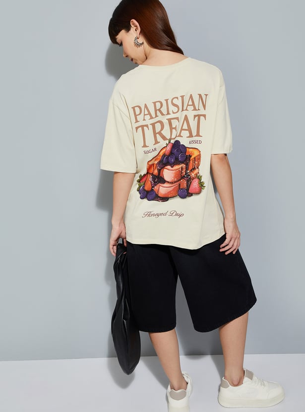 URB_N Women Printed Oversized T-shirt