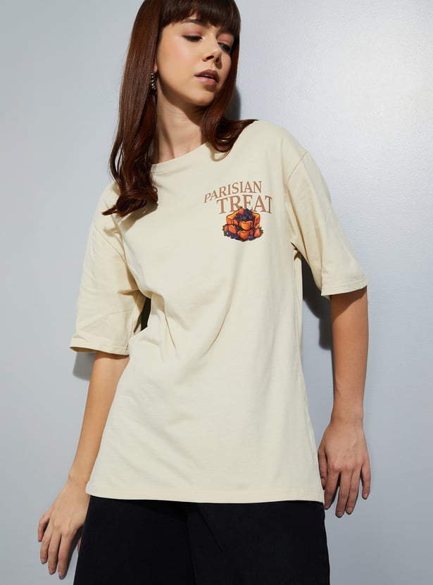 URB_N Women Printed Oversized T-shirt