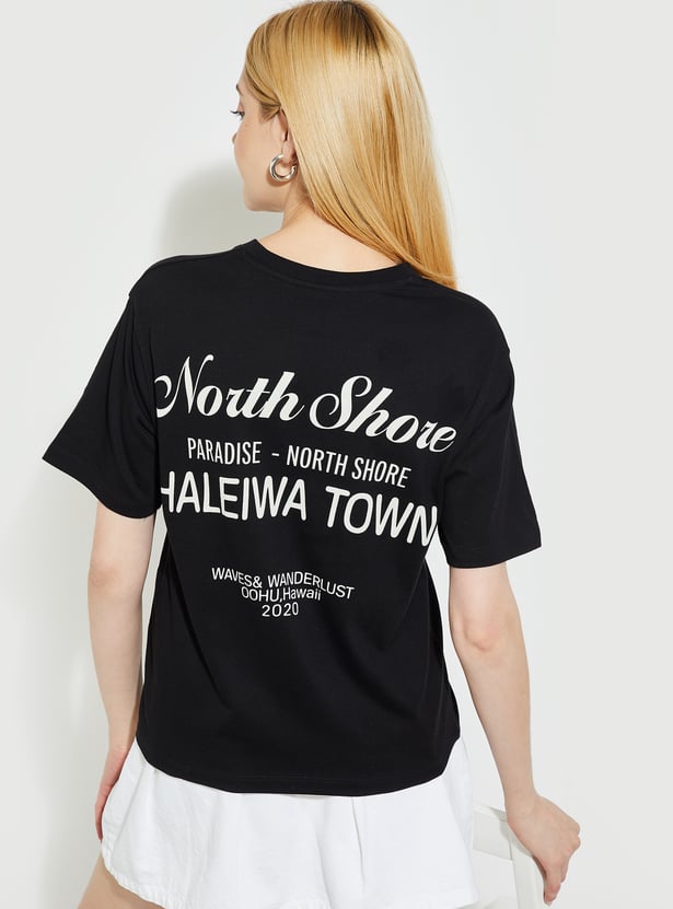ALAYA F x URB_N Women Printed Relaxed Fit T-shirt