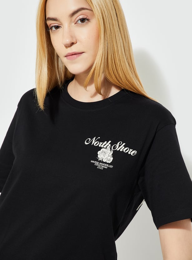 ALAYA F x URB_N Women Printed Relaxed Fit T-shirt