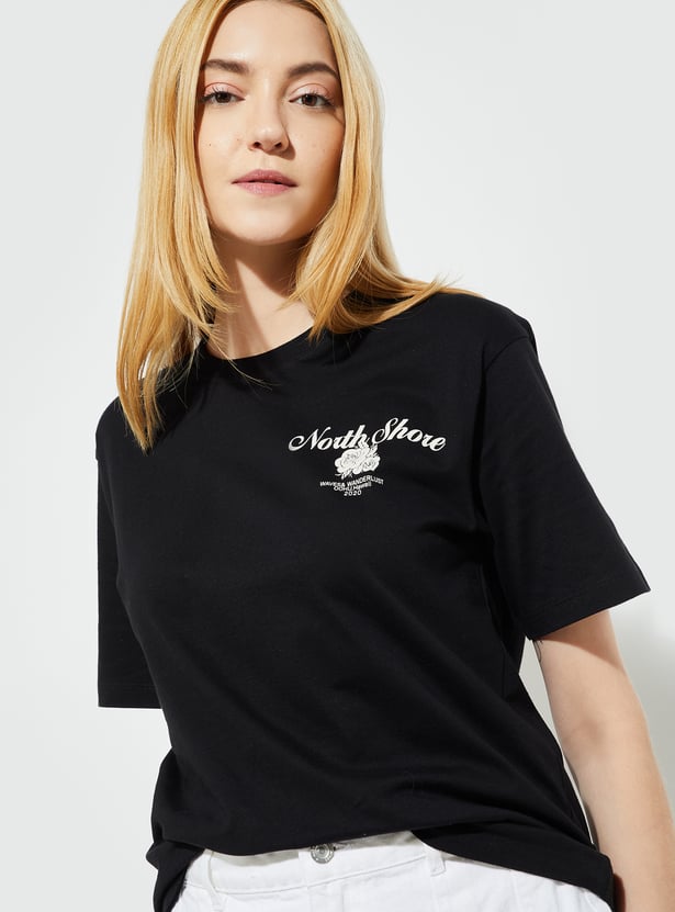 ALAYA F x URB_N Women Printed Relaxed Fit T-shirt