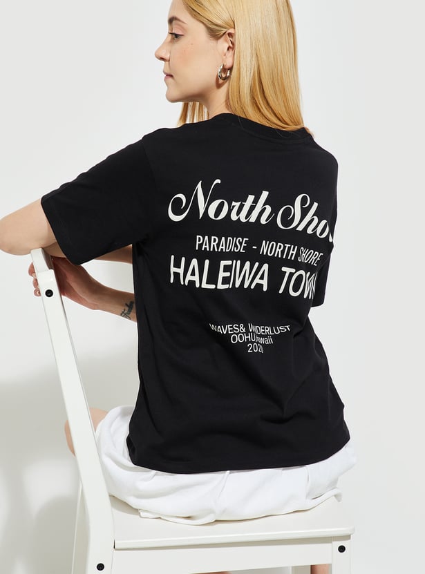ALAYA F x URB_N Women Printed Relaxed Fit T-shirt