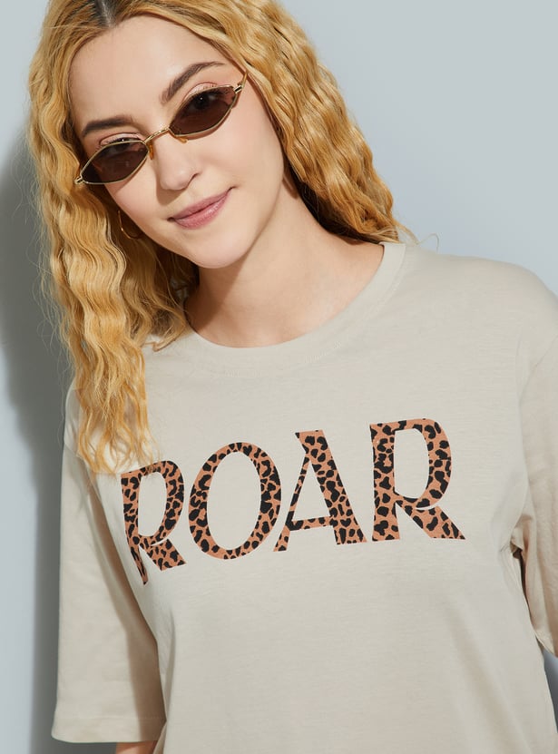 URB_N Women Printed Relaxed Fit T-shirt
