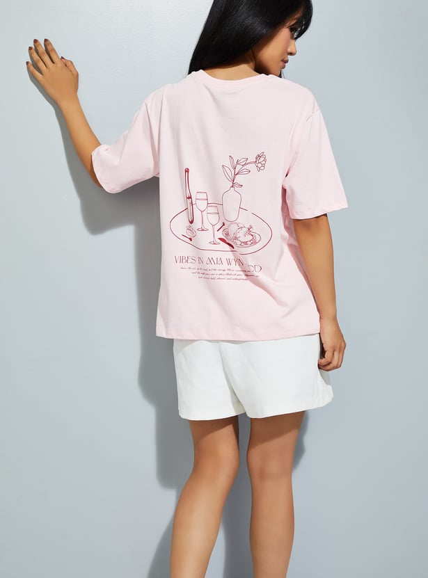 URB_N Women Printed Relaxed Fit T-shirt