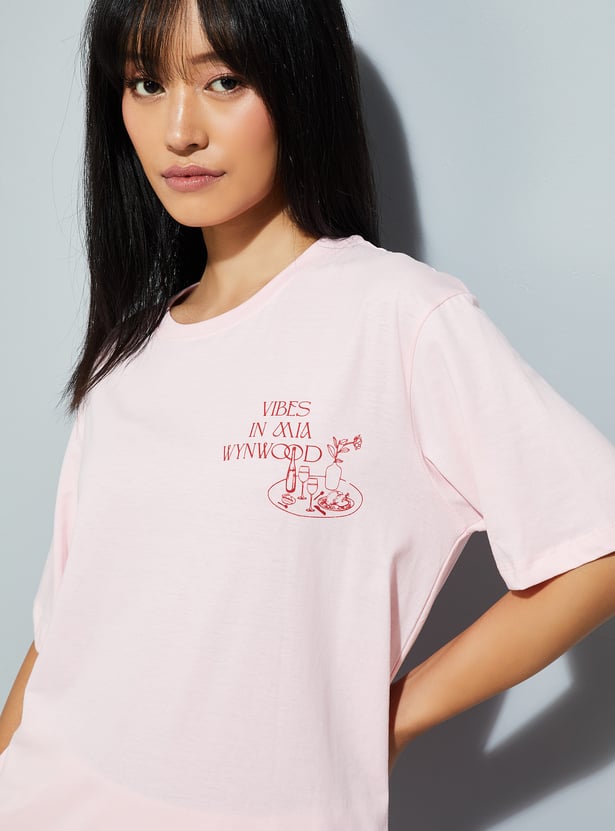 URB_N Women Printed Relaxed Fit T-shirt