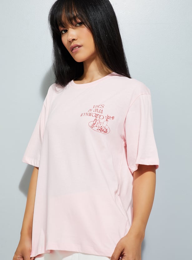 URB_N Women Printed Relaxed Fit T-shirt