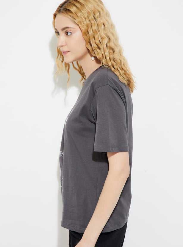 URB_N Women Printed Relaxed Fit T-shirt