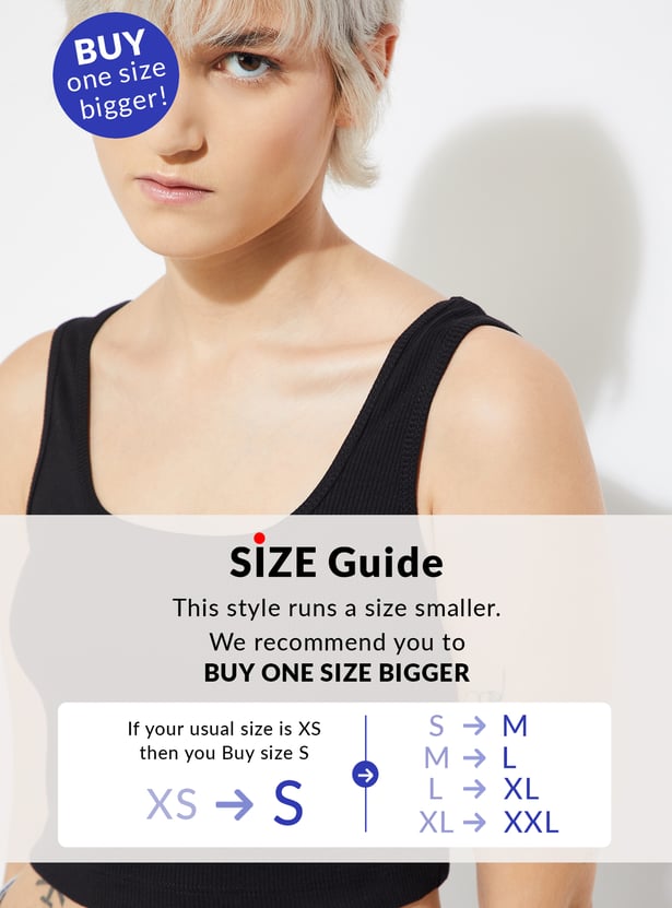 ALAYA F x URB_N Women Ribbed Crop Tank Top