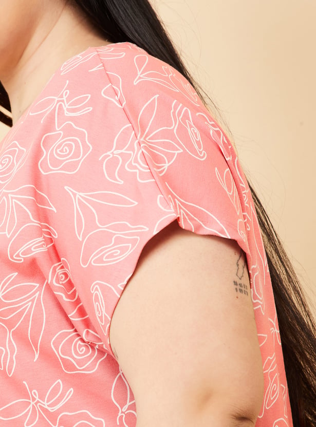 Women Floral Print T-shirt