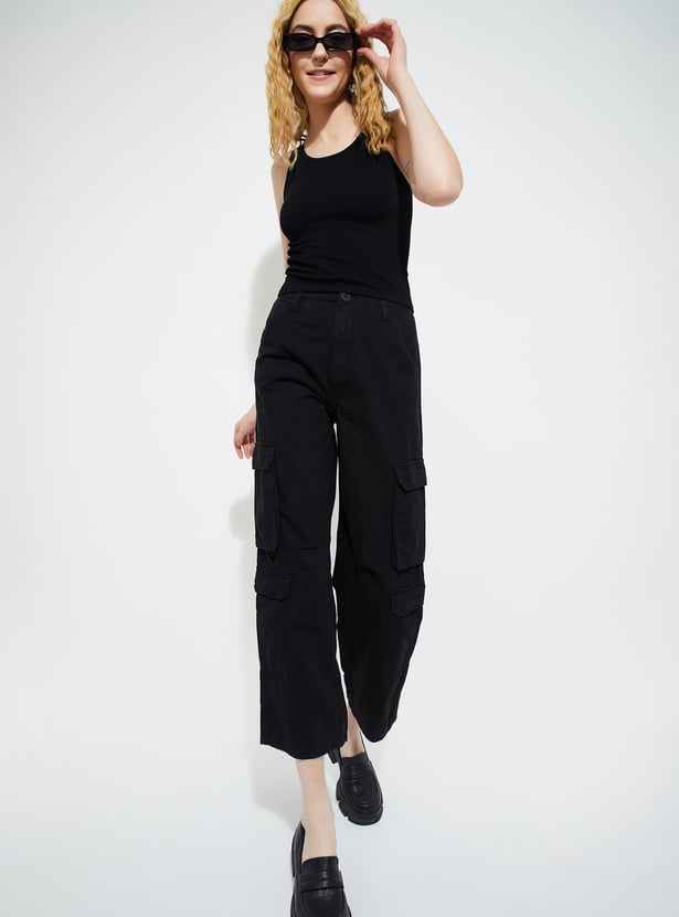 URB_N Women Ribbed Tank Crop Top