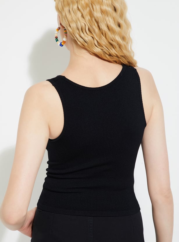 URB_N Women Ribbed Tank Crop Top