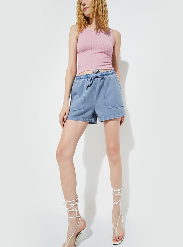 URB_N Women Ribbed Tank Crop Top