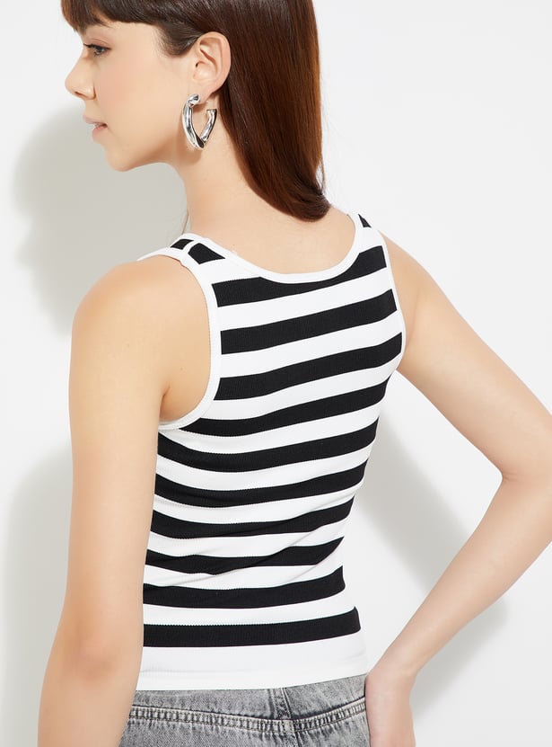 URB_N Women Ribbed Tank Crop Top