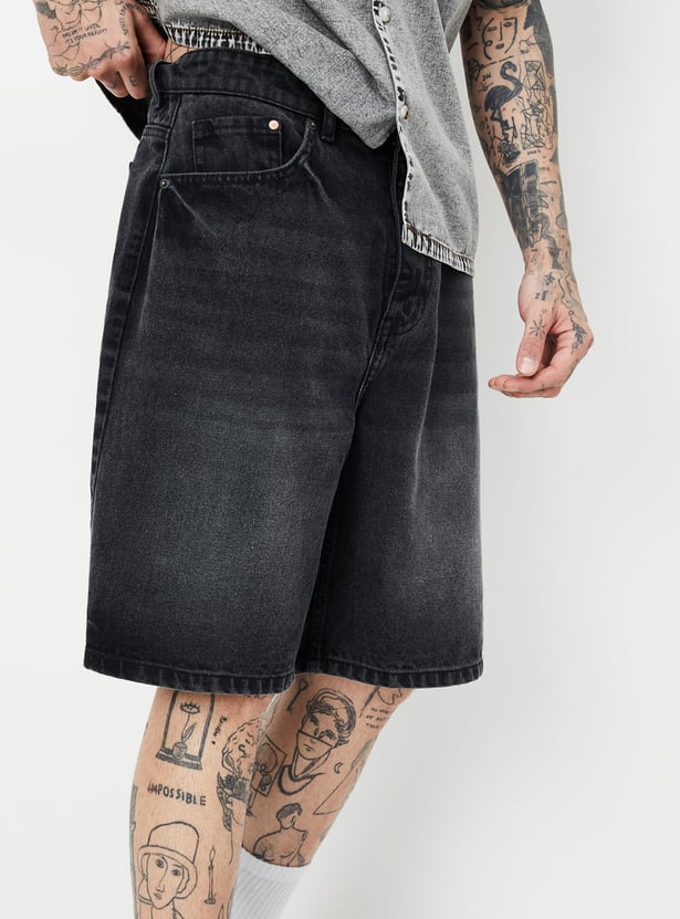 Buy Men Washed Baggy Fit Shorts Online at just Rs. 899.0