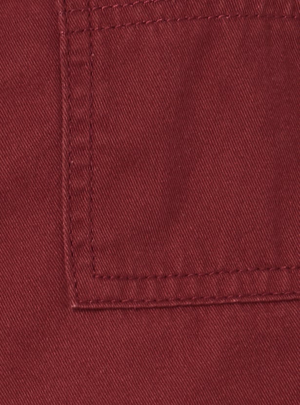 Girls Solid Cargo Joggers