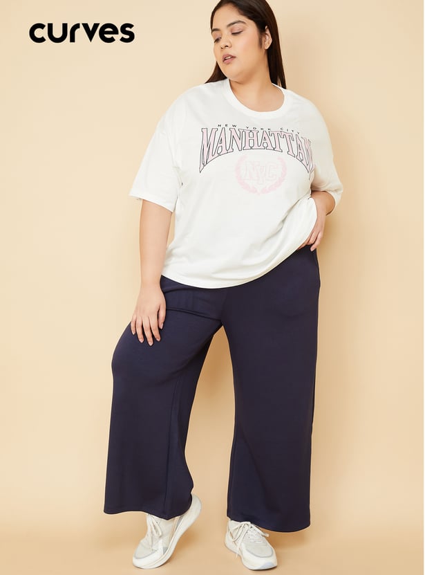 Women Printed Athleisure Oversized T-shirt