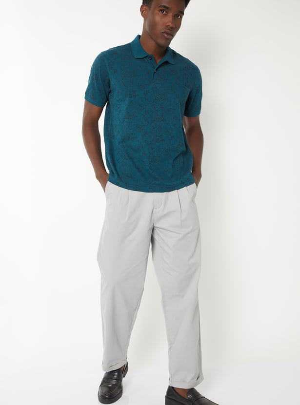 Men Printed Polo T-shirt