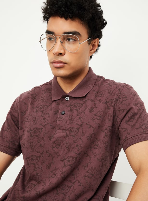 Men Printed Polo T-shirt