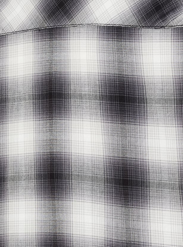 Women Oversized Checked Shirt