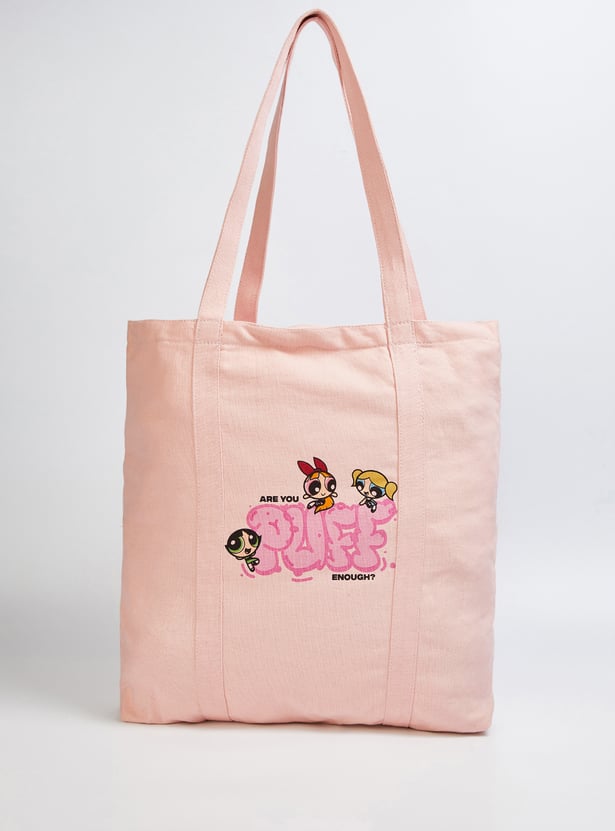 Women Power Puff Printed Shopper Bag