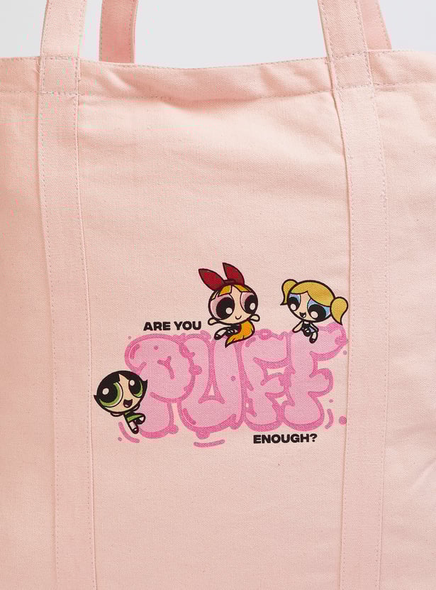 Women Power Puff Printed Shopper Bag