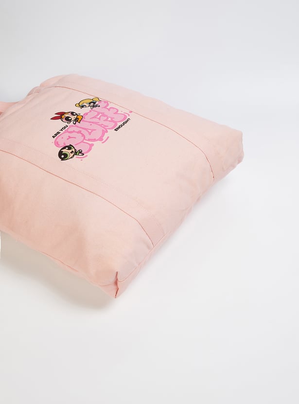 Women Power Puff Printed Shopper Bag