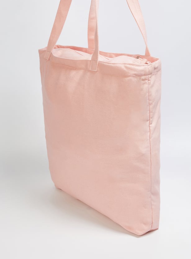 Women Power Puff Printed Shopper Bag