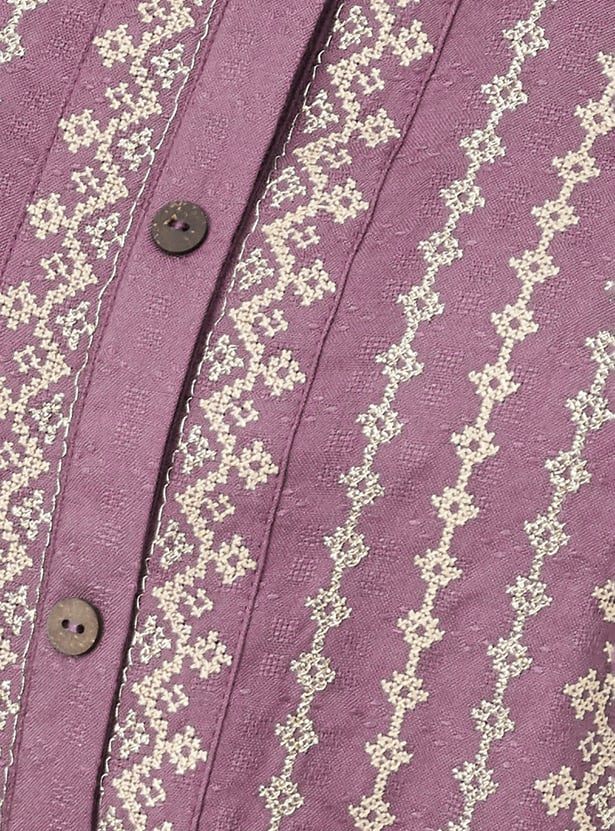 Women Embroidered Straight Kurta