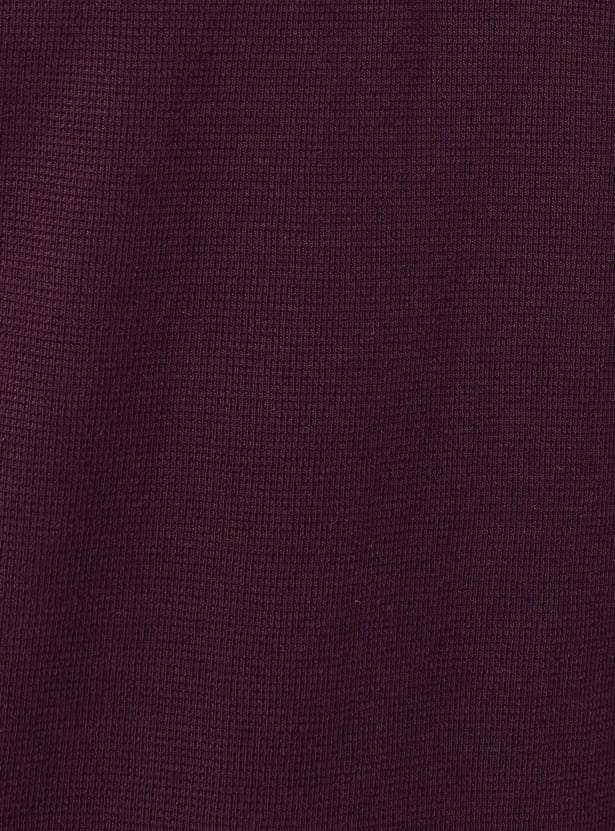 Men Textured Regular Fit Polo T-shirt