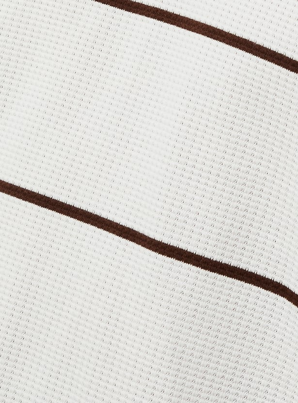 Men Striped Polo T-shirt